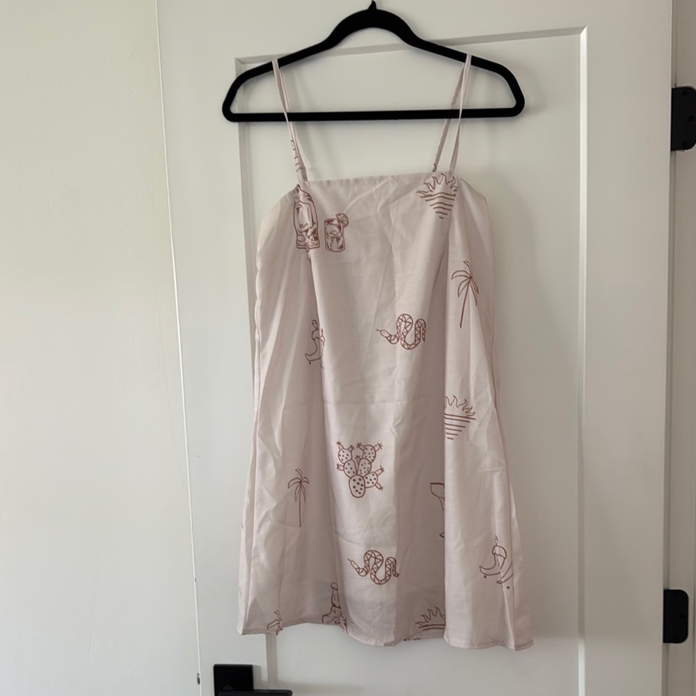Pink Mini Dress with tequila desert design